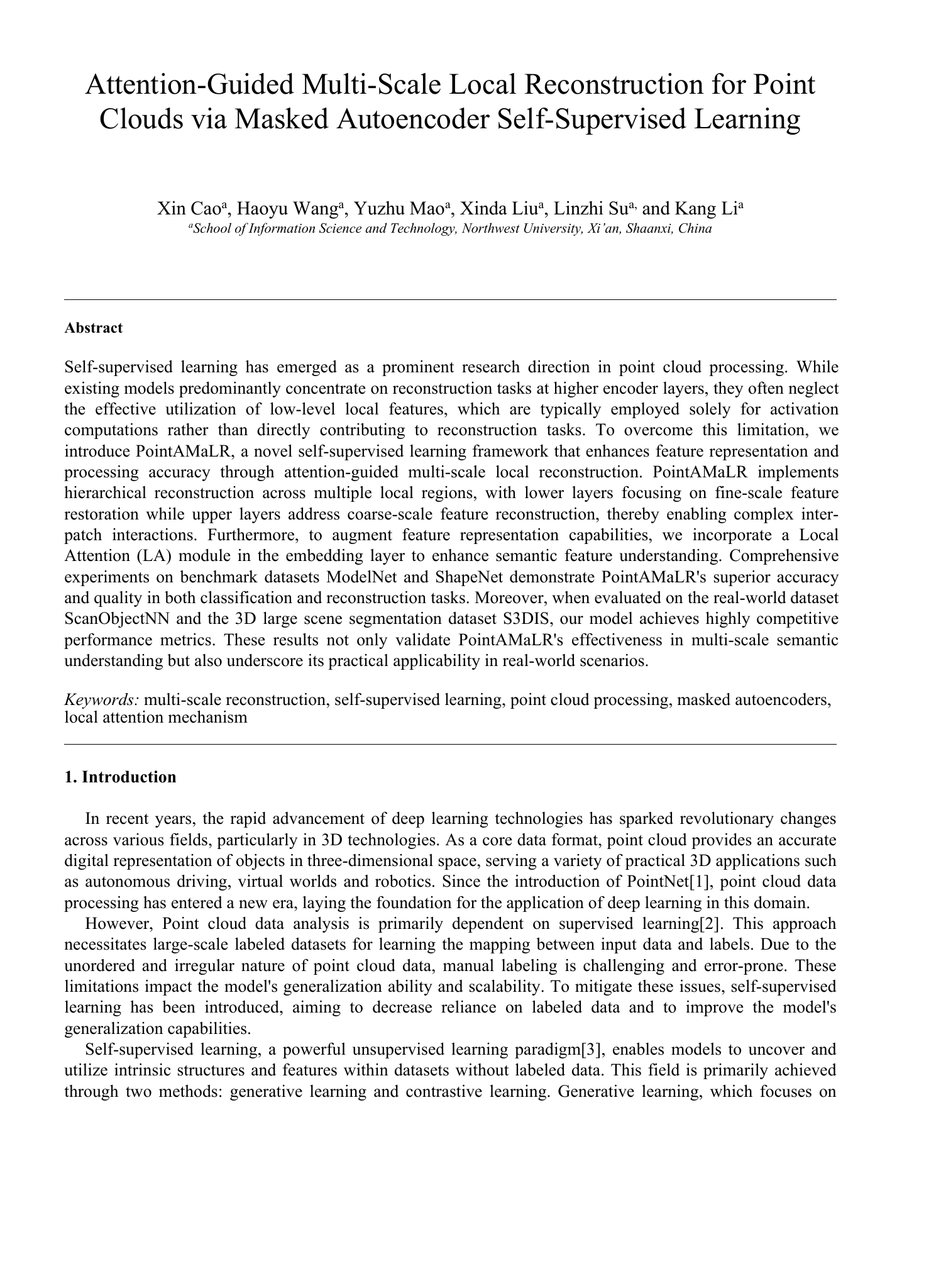 Attention-guided multi-scale local reconstruction for point clouds via masked autoencoder self-supervised learning thumbnail