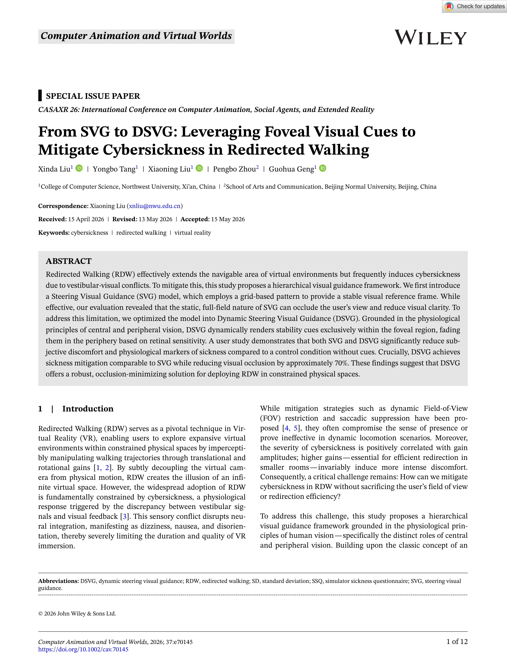 From SVG to DSVG: Leveraging Foveal Visual Cues to Mitigate Cybersickness in Redirected Walking thumbnail